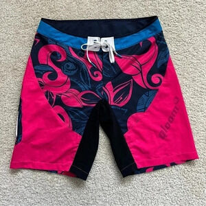 Qloom Silberhorn Bike Cycling Mountain Biking Shorts Pink Blue Women Sz Large